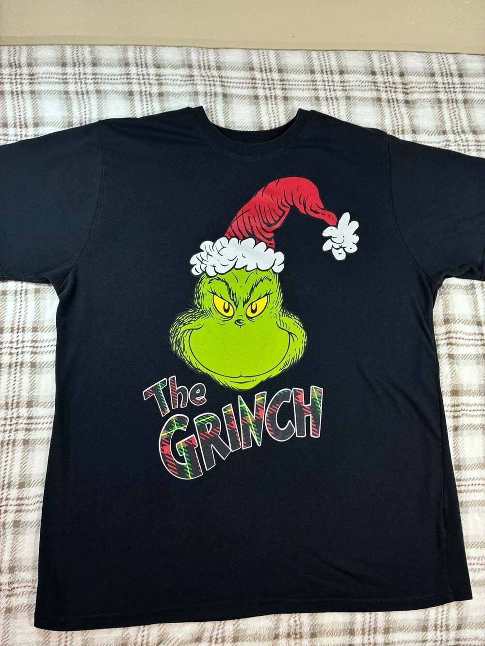 Dr. Seuss The Grinch Graphic T-Shirt Size XXL Black Christmas Holiday